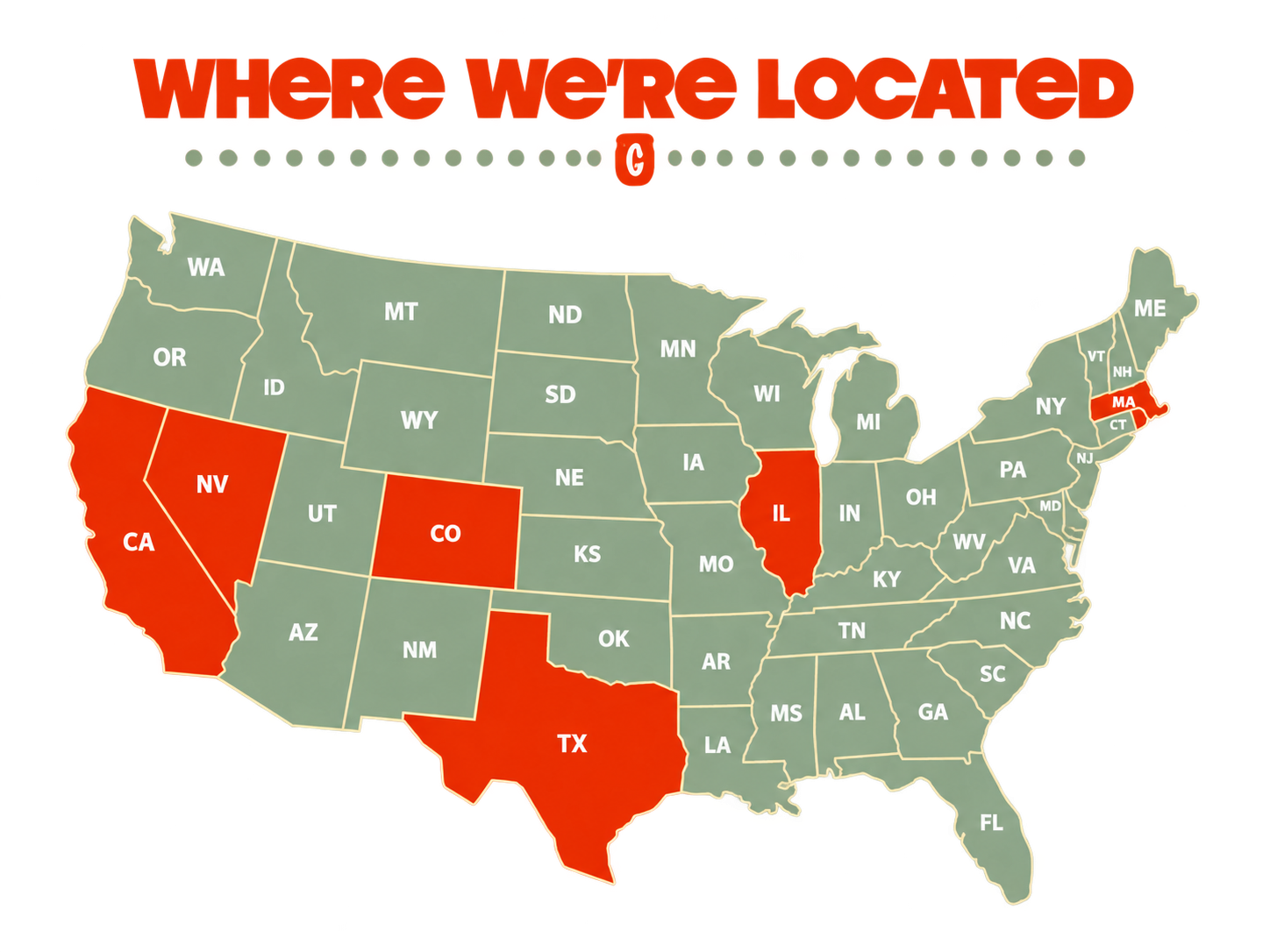 Where We're Located map